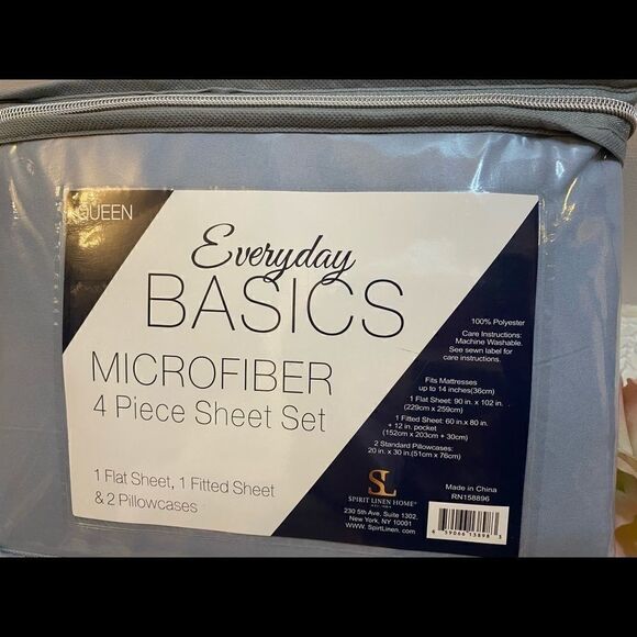 🥀Everyday Basics  4 Piece Sheet Set size :Queen - Picture 5 of 6